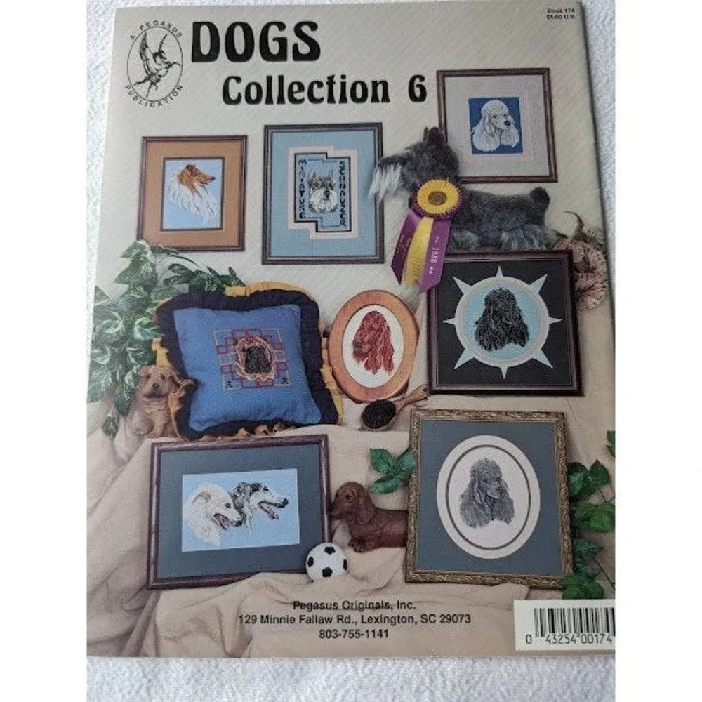 A Pegasus Counted Cross Stitch Pattern Dogs Collection 6 Collie Schnauzer Poodle